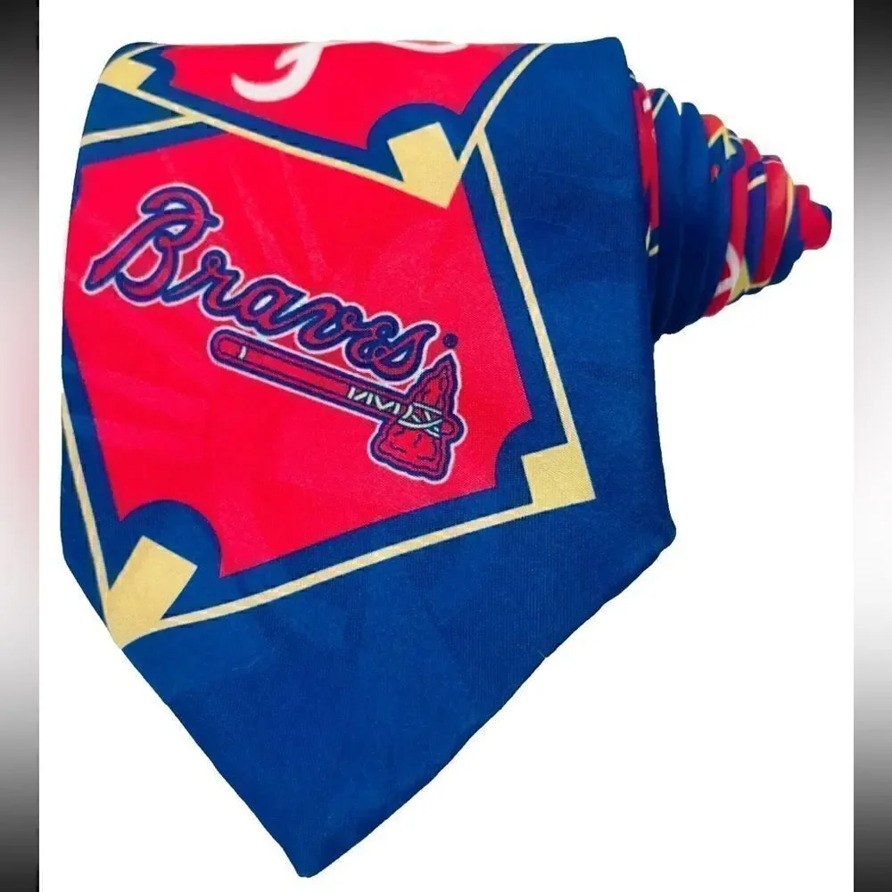 Ralph Marlin MLB Diamond Atlanta Braves 1994 Mens Novelty Neck Tie Made in USA